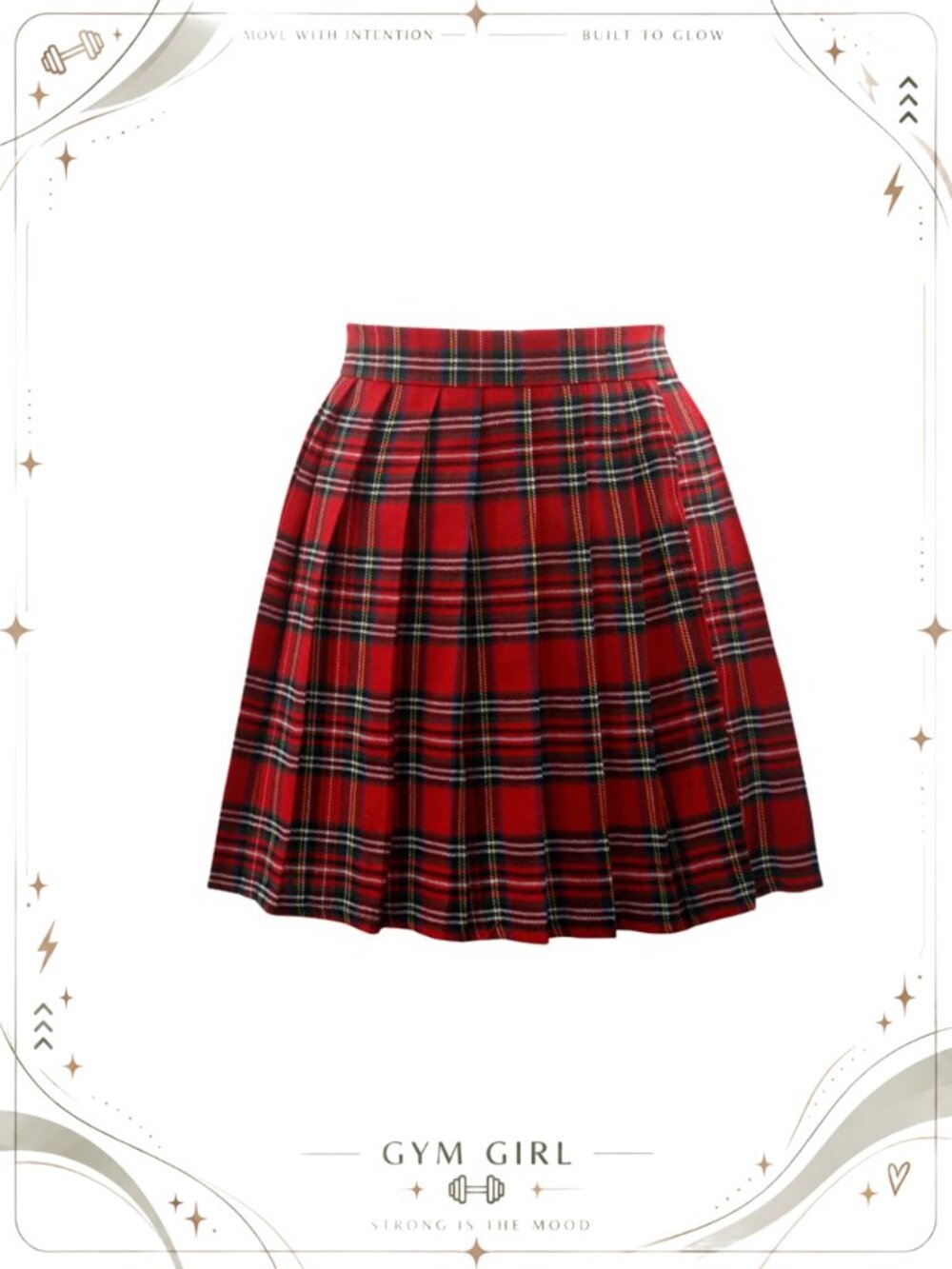 High Waisted Plaid Pleated Mini A-Line Skirt Skater Tennis Cosplay